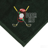 Mato & Hash Golf Towel "Beer Me" Can Design Embroidery - Mato & Hash