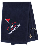 Mato & Hash Golf Towel "Best Dad by Par" Design Embroidery - Mato & Hash