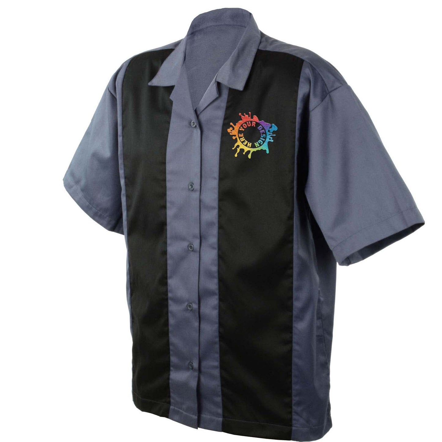 Mato & Hash Mens Camp Shirt Retro Bowling Shirts Embroidery - Mato & Hash