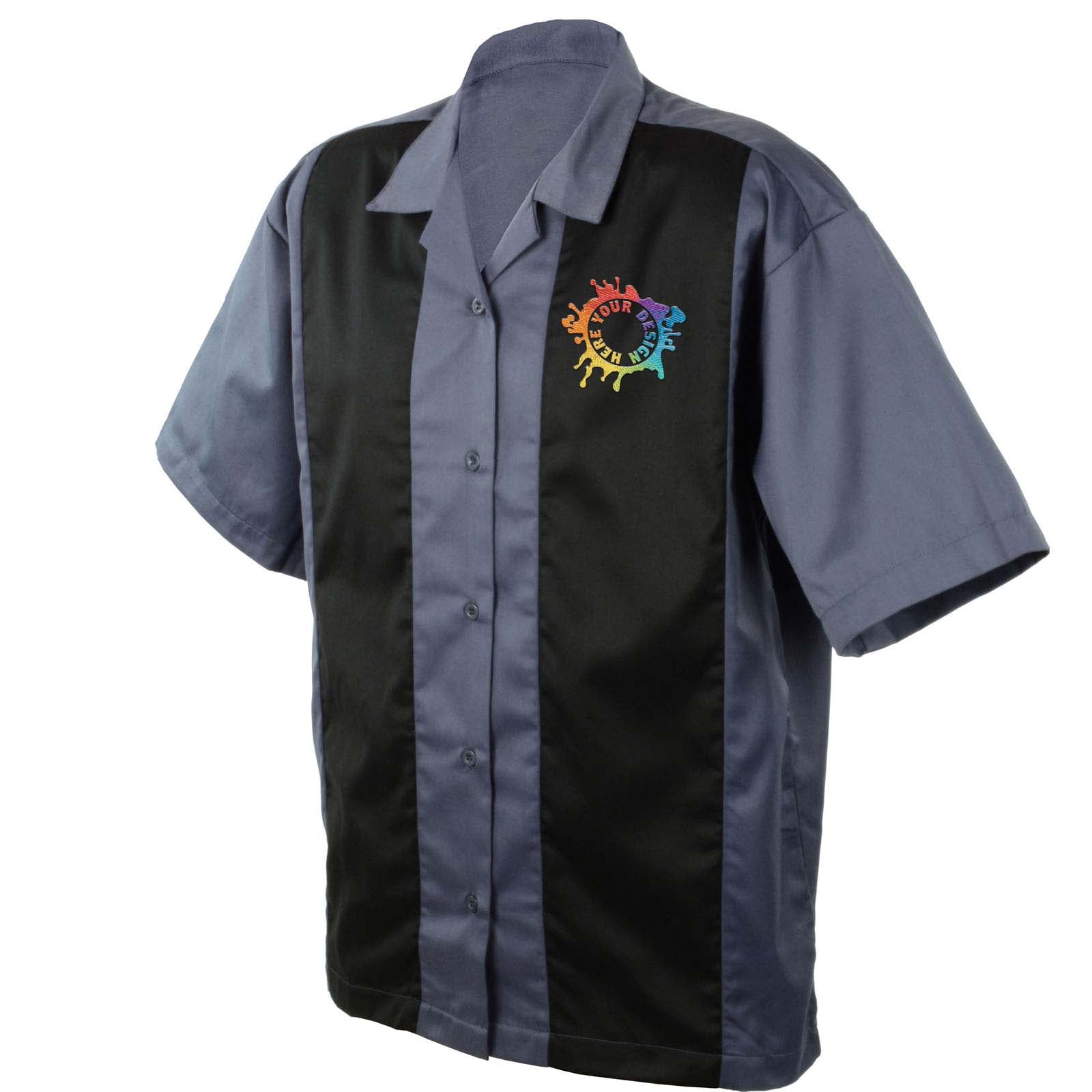 Mato & Hash Mens Camp Shirt Retro Bowling Shirts Embroidery - Mato & Hash