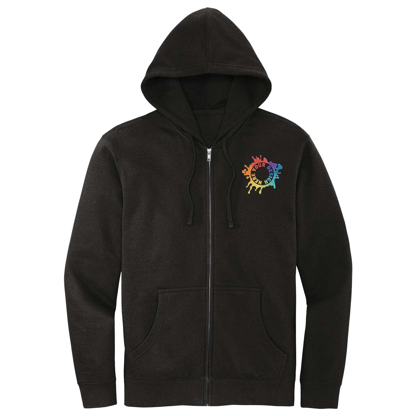 Mato & Hash Men's Cotton/Polyester Fleece Full-Zip Hooded Sweatshirt Embroidery - Mato & Hash