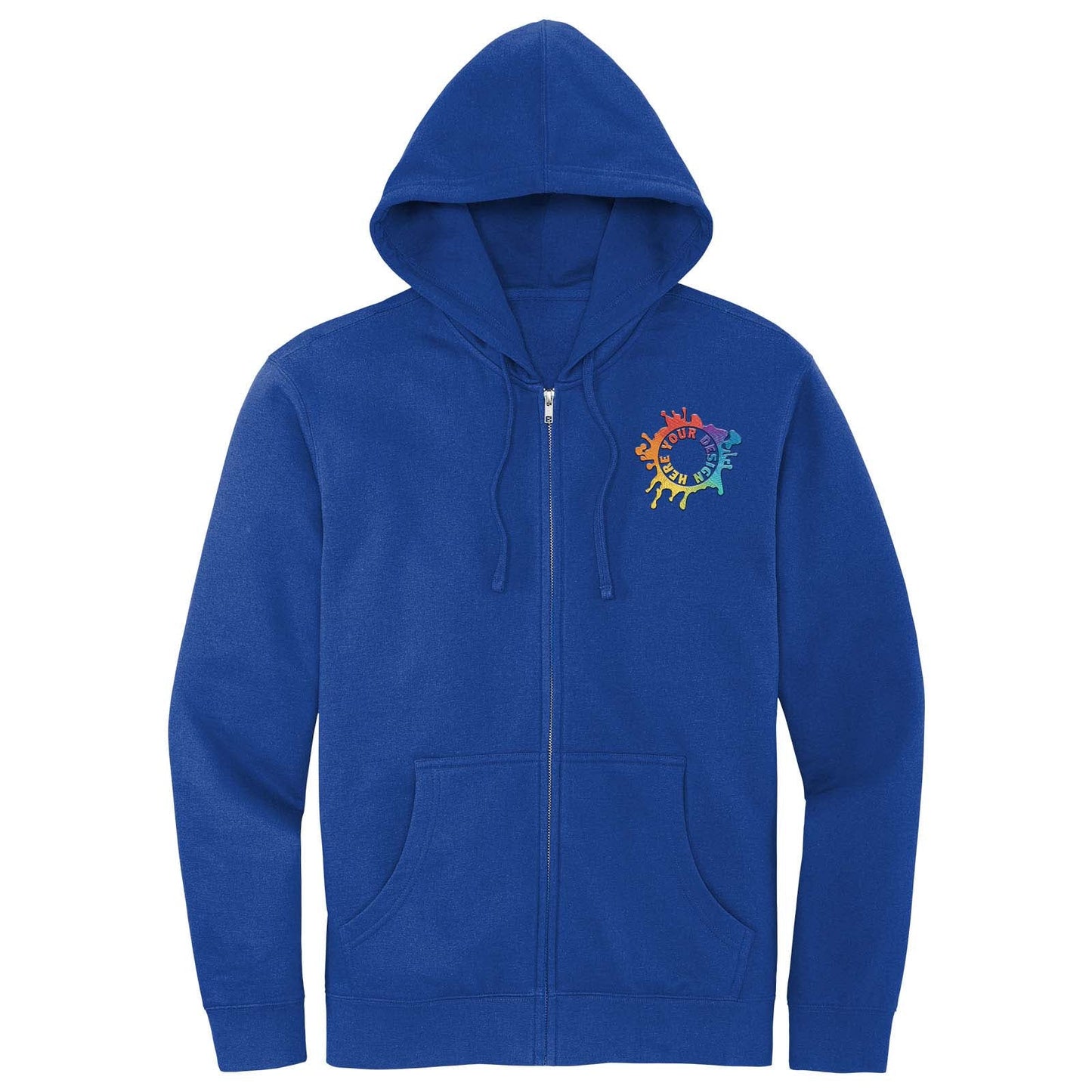 Mato & Hash Men's Cotton/Polyester Fleece Full-Zip Hooded Sweatshirt Embroidery - Mato & Hash