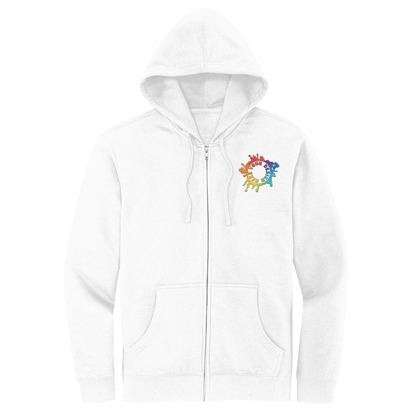 Mato & Hash Men's Cotton/Polyester Fleece Full-Zip Hooded Sweatshirt Embroidery - Mato & Hash