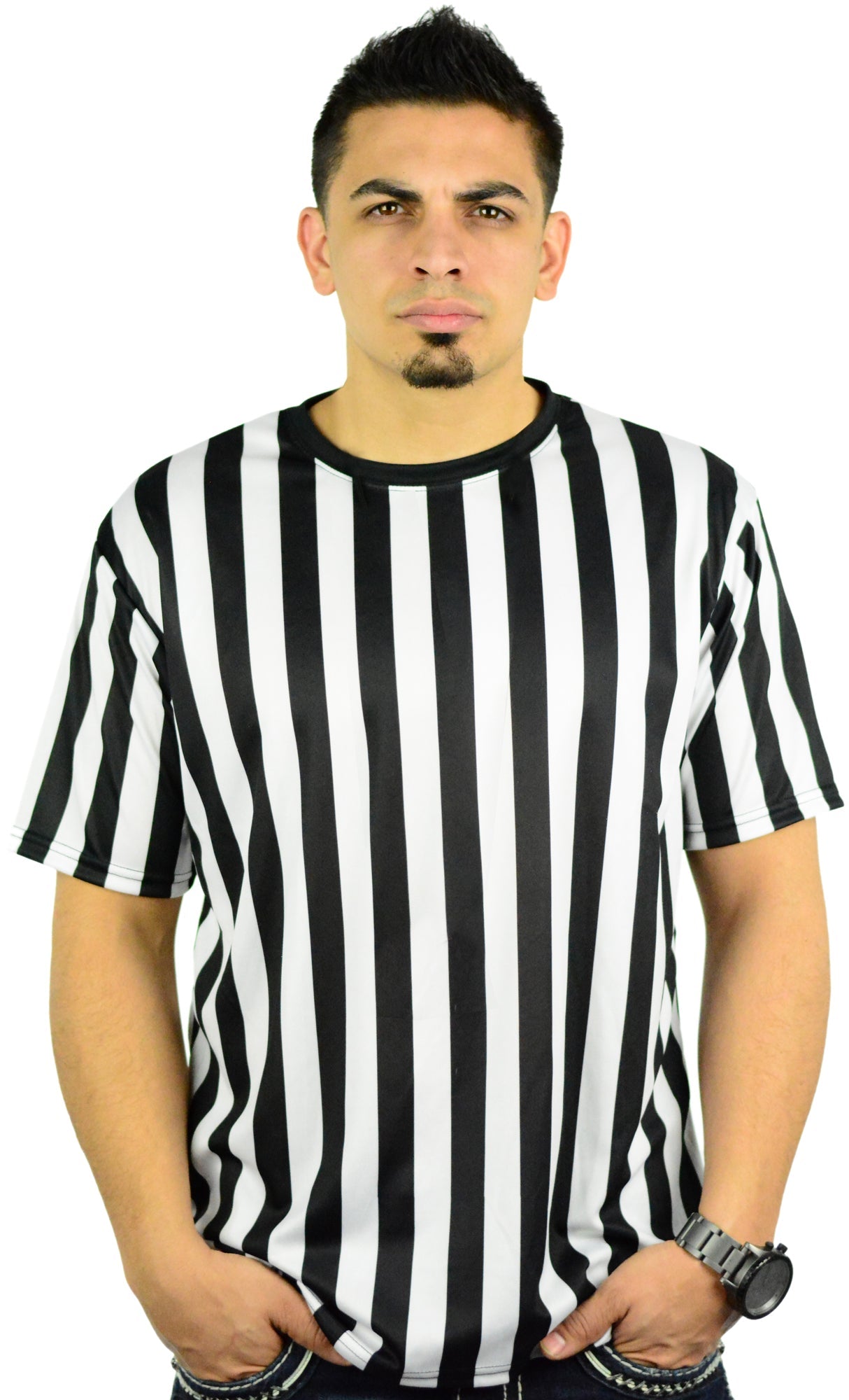 Mato & Hash Men's Crew Neck Referee Shirts for Officials and Staff W/ Embroidery - Mato & Hash