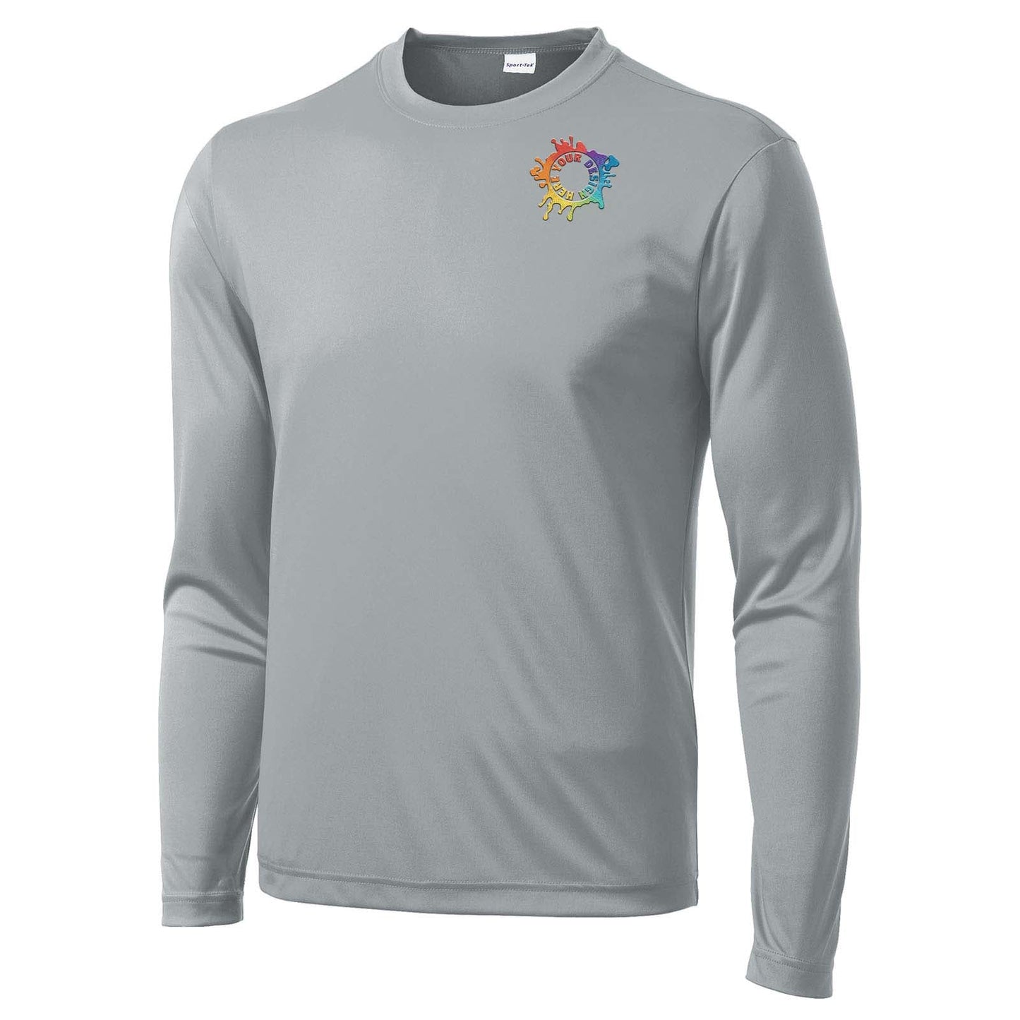 Mato & Hash Men's Performance Polyester Long Sleeve T-Shirt Embroidery - Mato & Hash