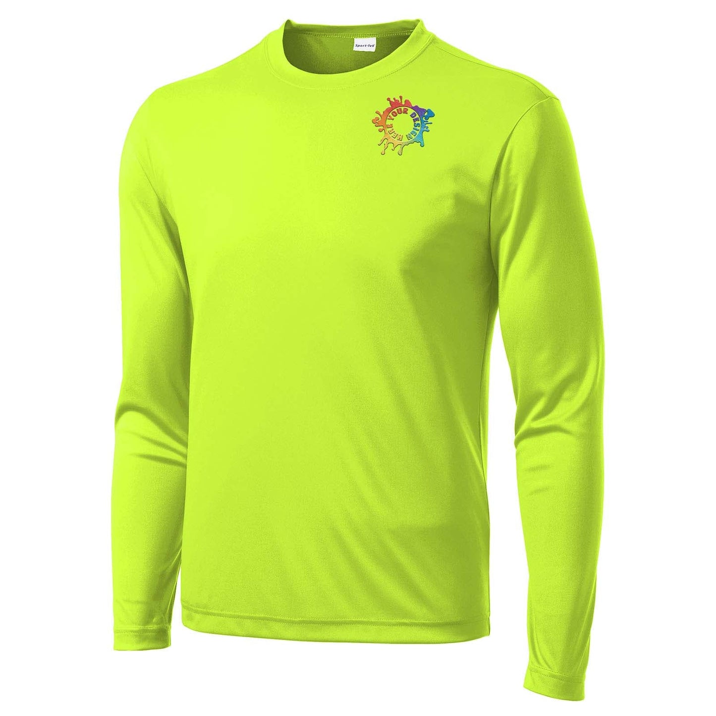 Mato & Hash Men's Performance Polyester Long Sleeve T-Shirt Embroidery - Mato & Hash