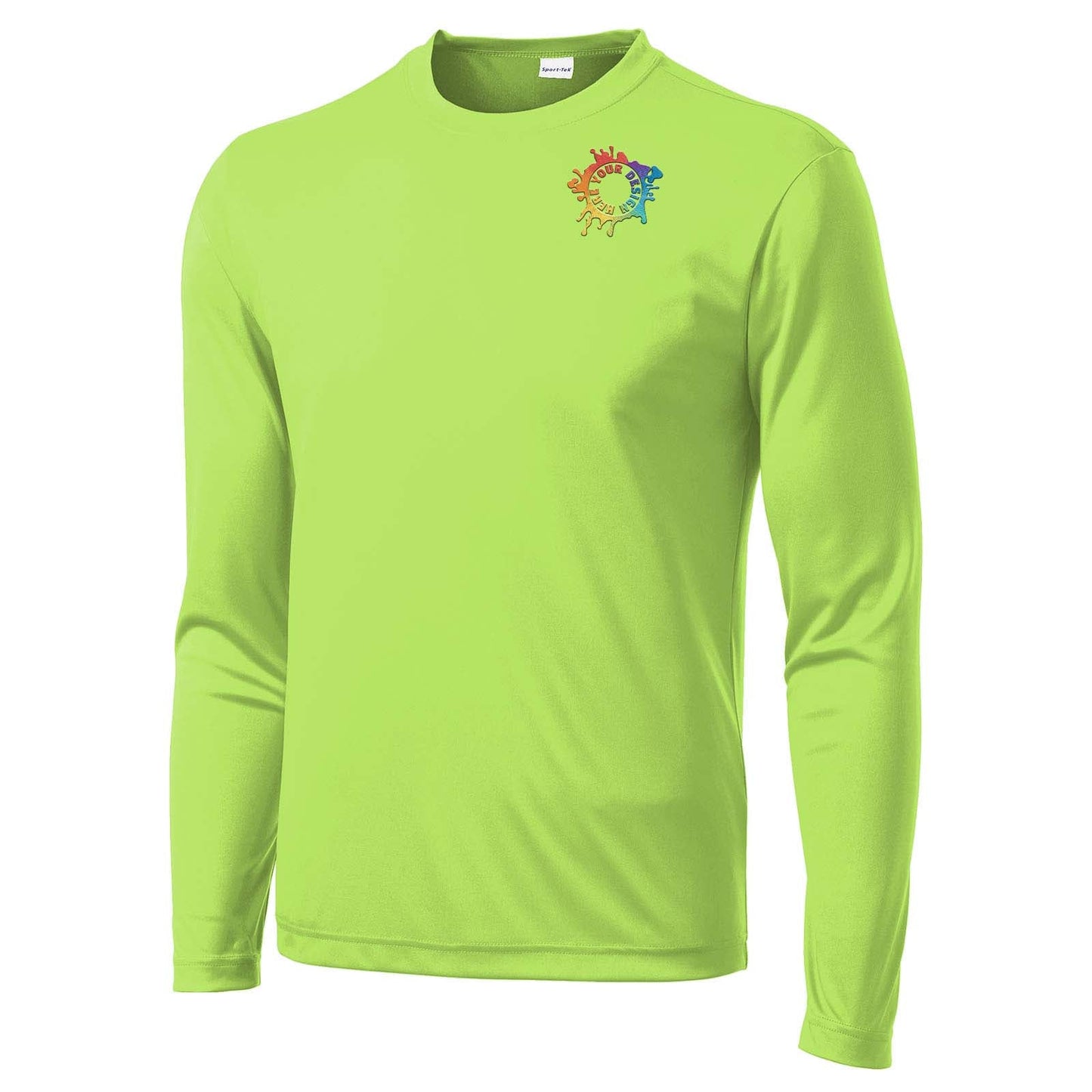 Mato & Hash Men's Performance Polyester Long Sleeve T-Shirt Embroidery - Mato & Hash