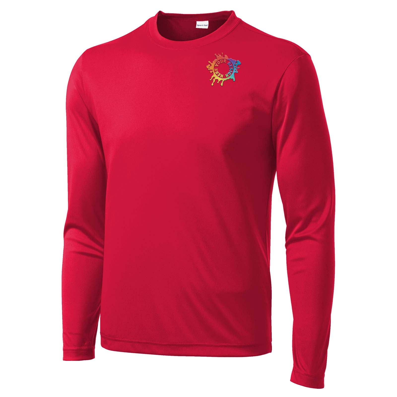 Mato & Hash Men's Performance Polyester Long Sleeve T-Shirt Embroidery - Mato & Hash
