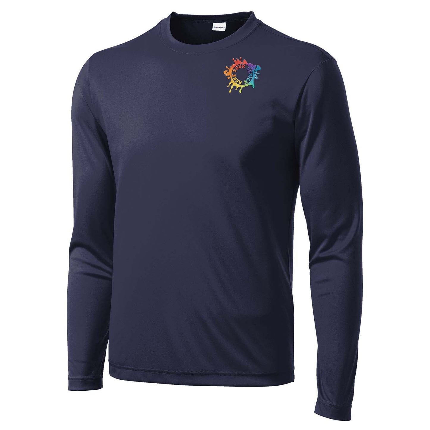 Mato & Hash Men's Performance Polyester Long Sleeve T-Shirt Embroidery - Mato & Hash