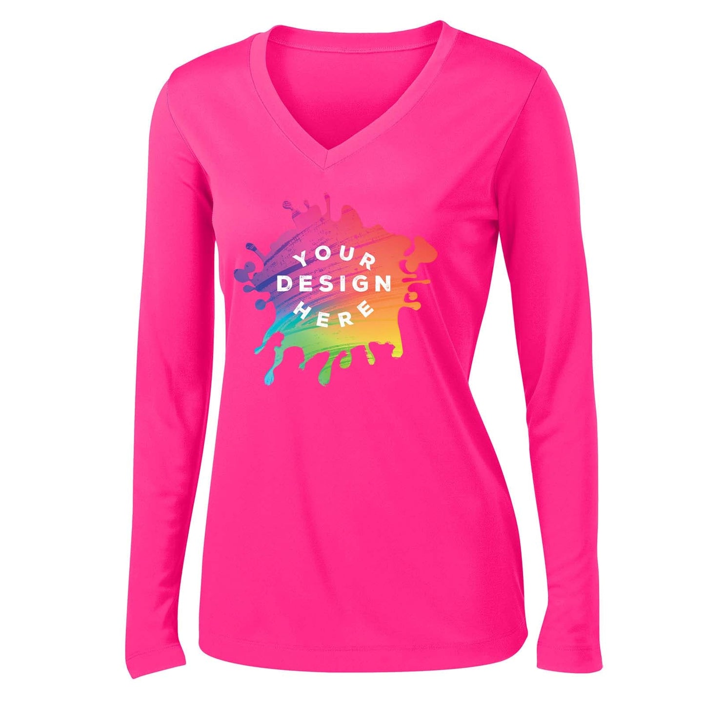 Mato & Hash Women's Performance Polyester Long Sleeve V-Neck T-Shirt - Mato & Hash