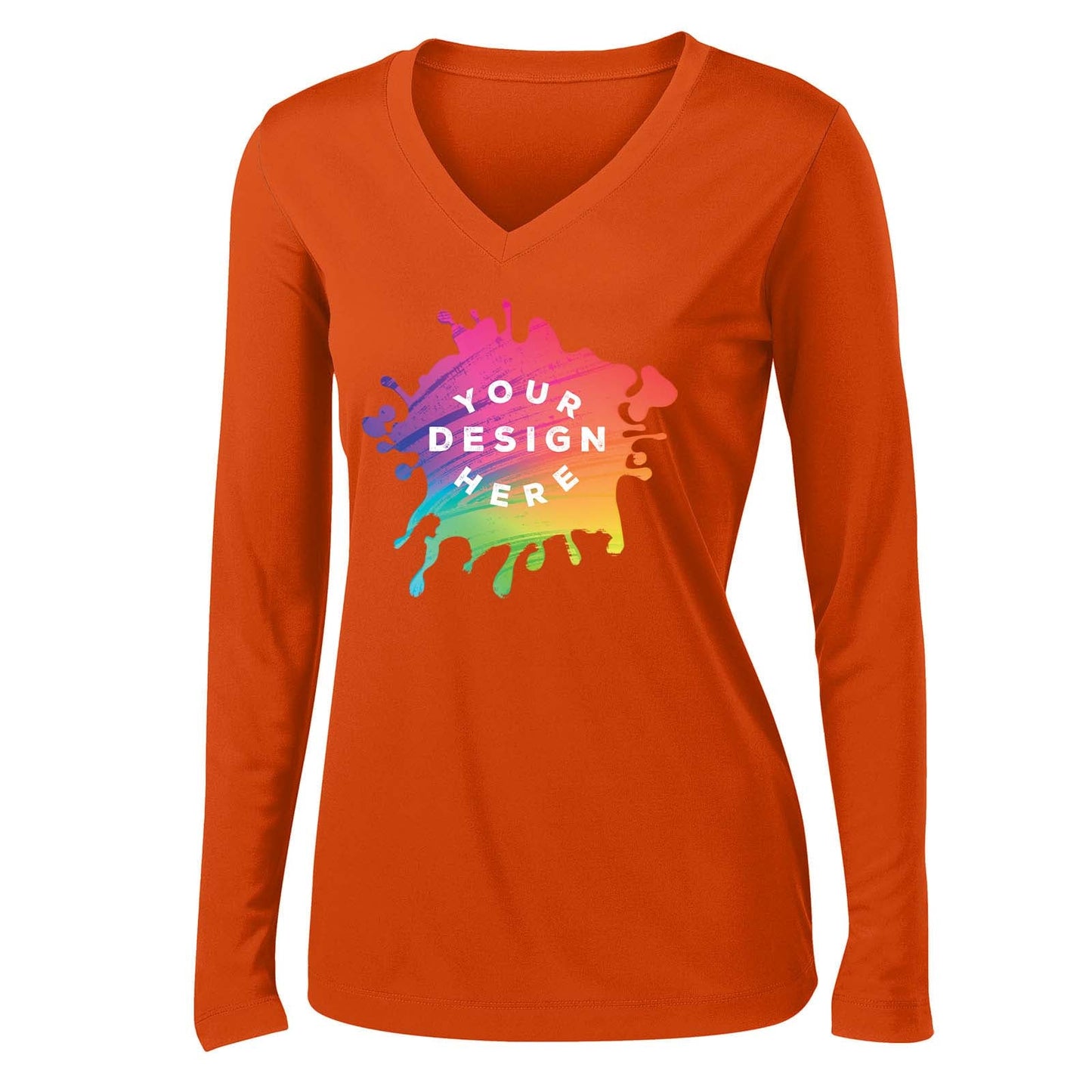 Mato & Hash Women's Performance Polyester Long Sleeve V-Neck T-Shirt - Mato & Hash