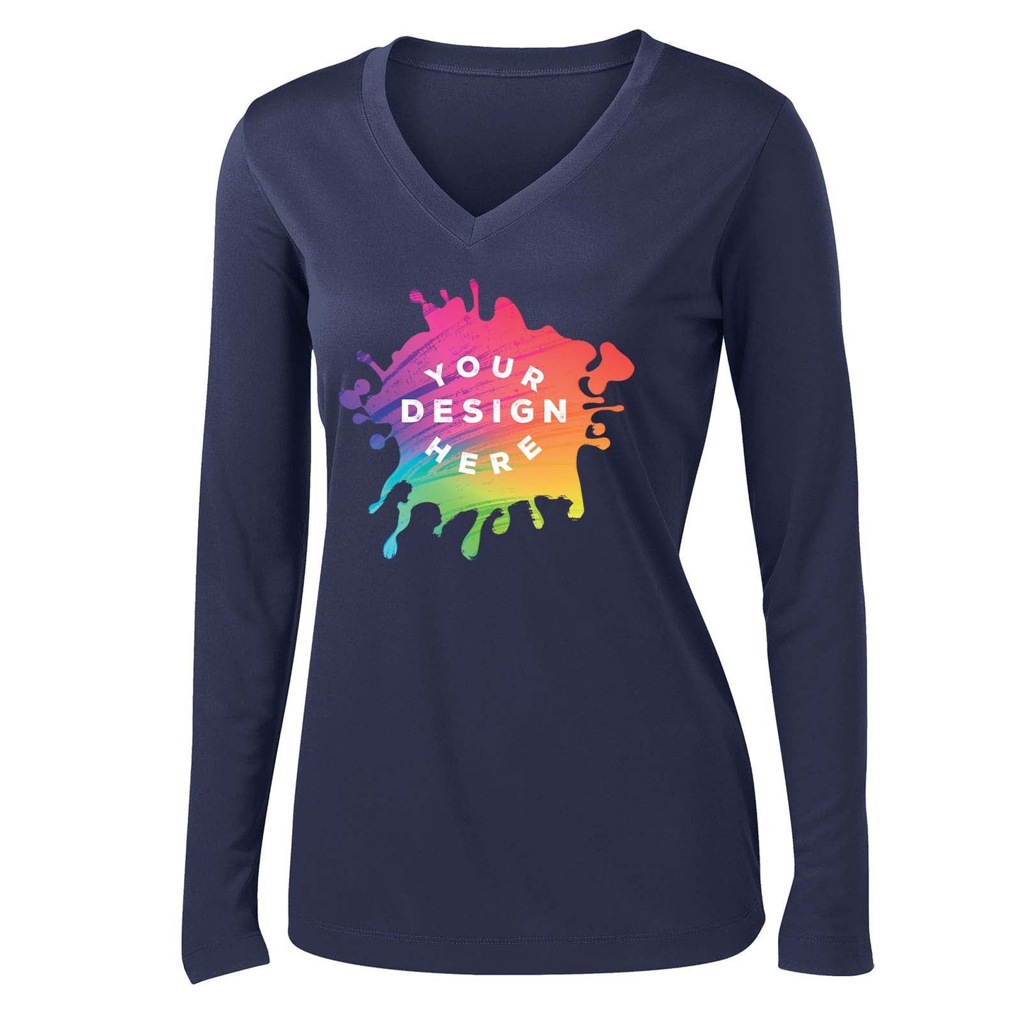 Mato & Hash Women's Performance Polyester Long Sleeve V-Neck T-Shirt - Mato & Hash