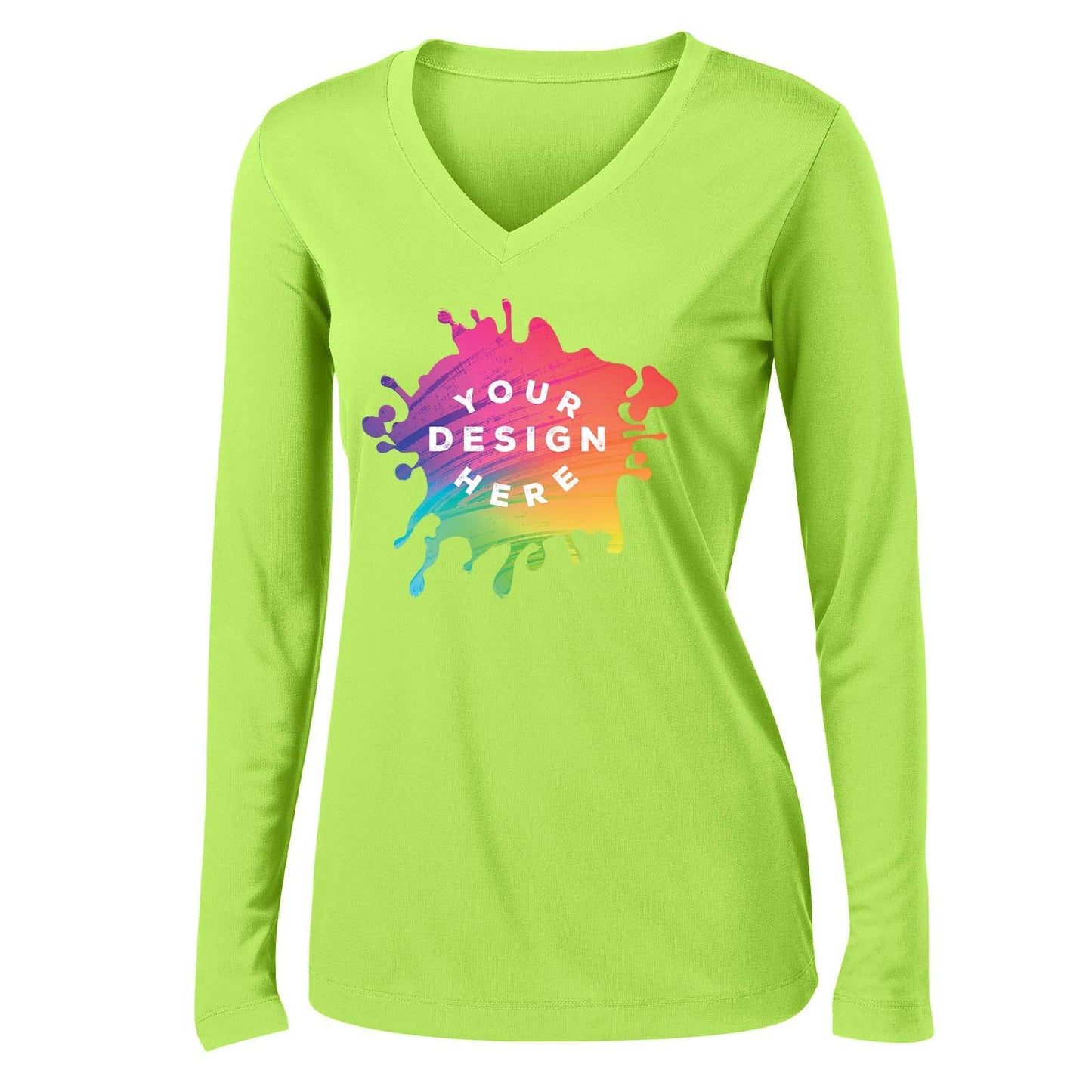 Mato & Hash Women's Performance Polyester Long Sleeve V-Neck T-Shirt - Mato & Hash