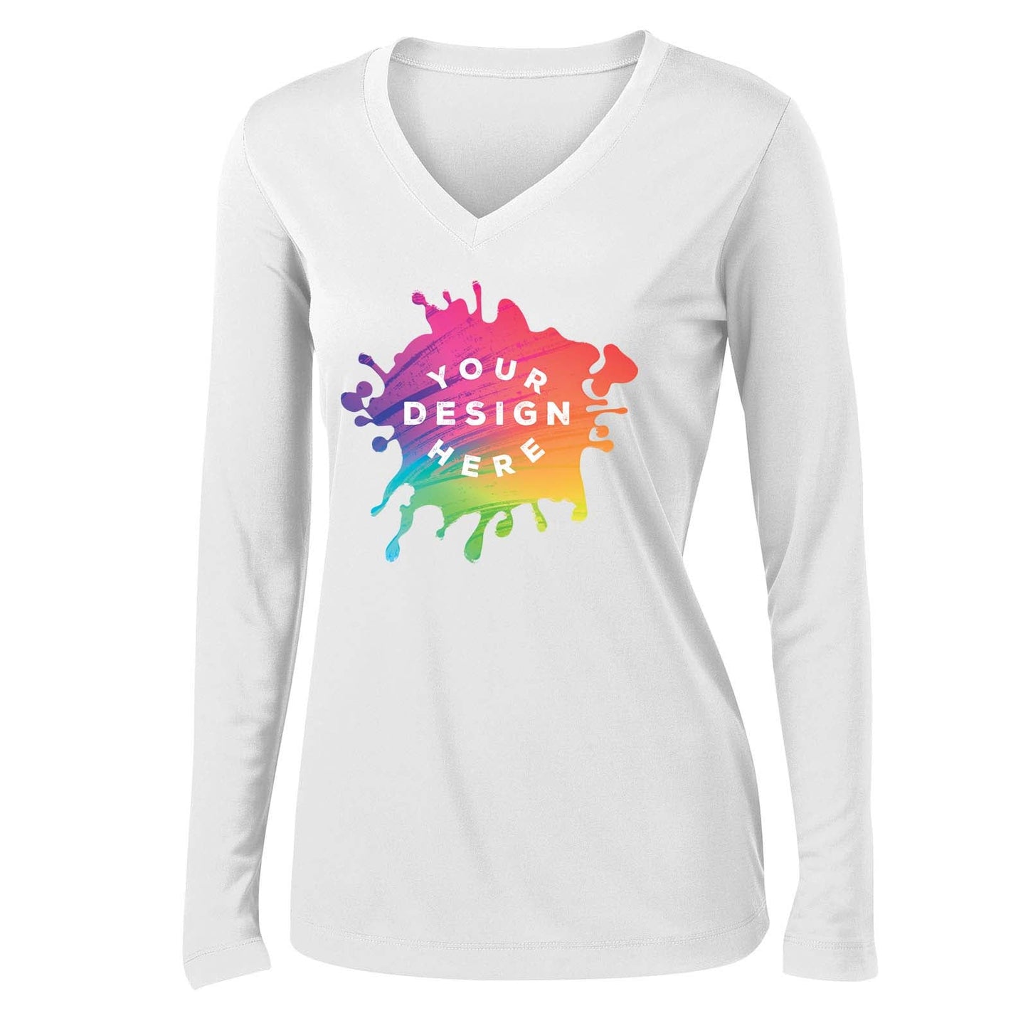 Mato & Hash Women's Performance Polyester Long Sleeve V-Neck T-Shirt - Mato & Hash