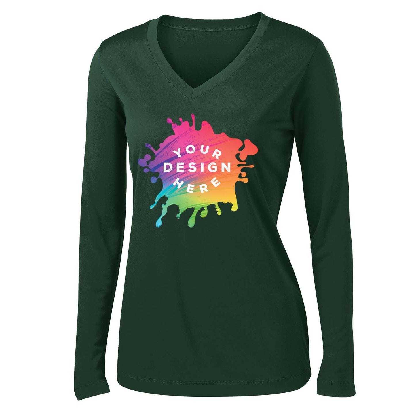 Mato & Hash Women's Performance Polyester Long Sleeve V-Neck T-Shirt - Mato & Hash