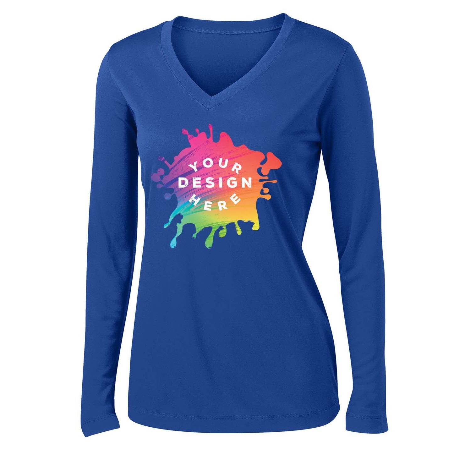 Mato & Hash Women's Performance Polyester Long Sleeve V-Neck T-Shirt - Mato & Hash