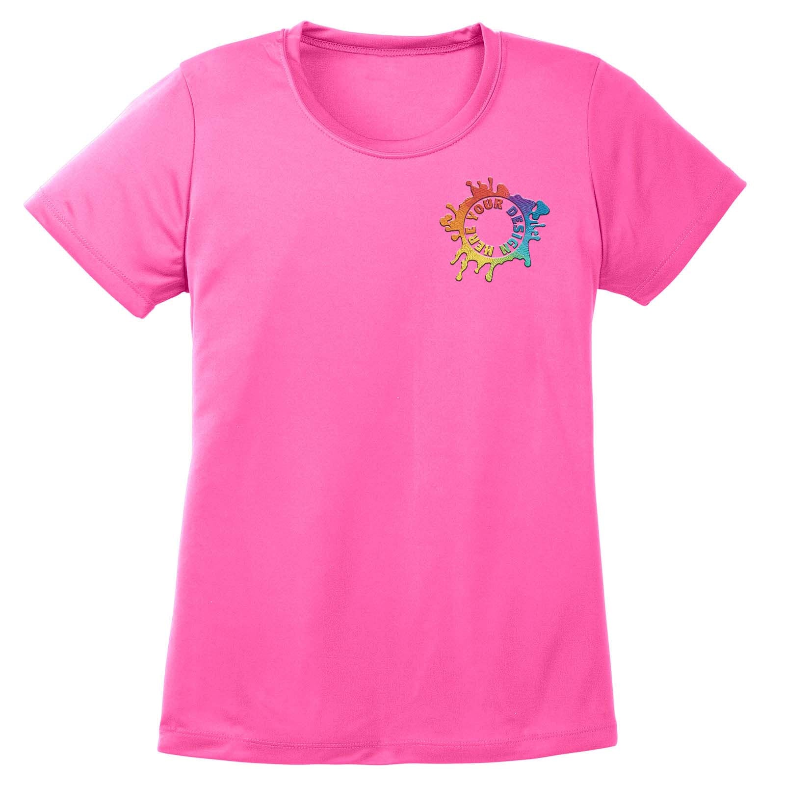 Mato & Hash Women's Performance Polyester T-Shirt Embroidery - Mato & Hash