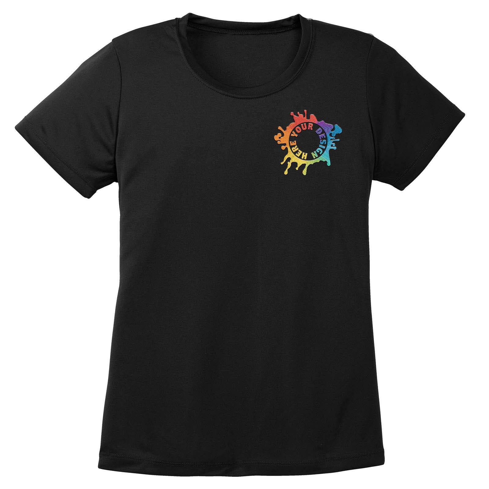 Mato & Hash Women's Performance Polyester T-Shirt Embroidery - Mato & Hash