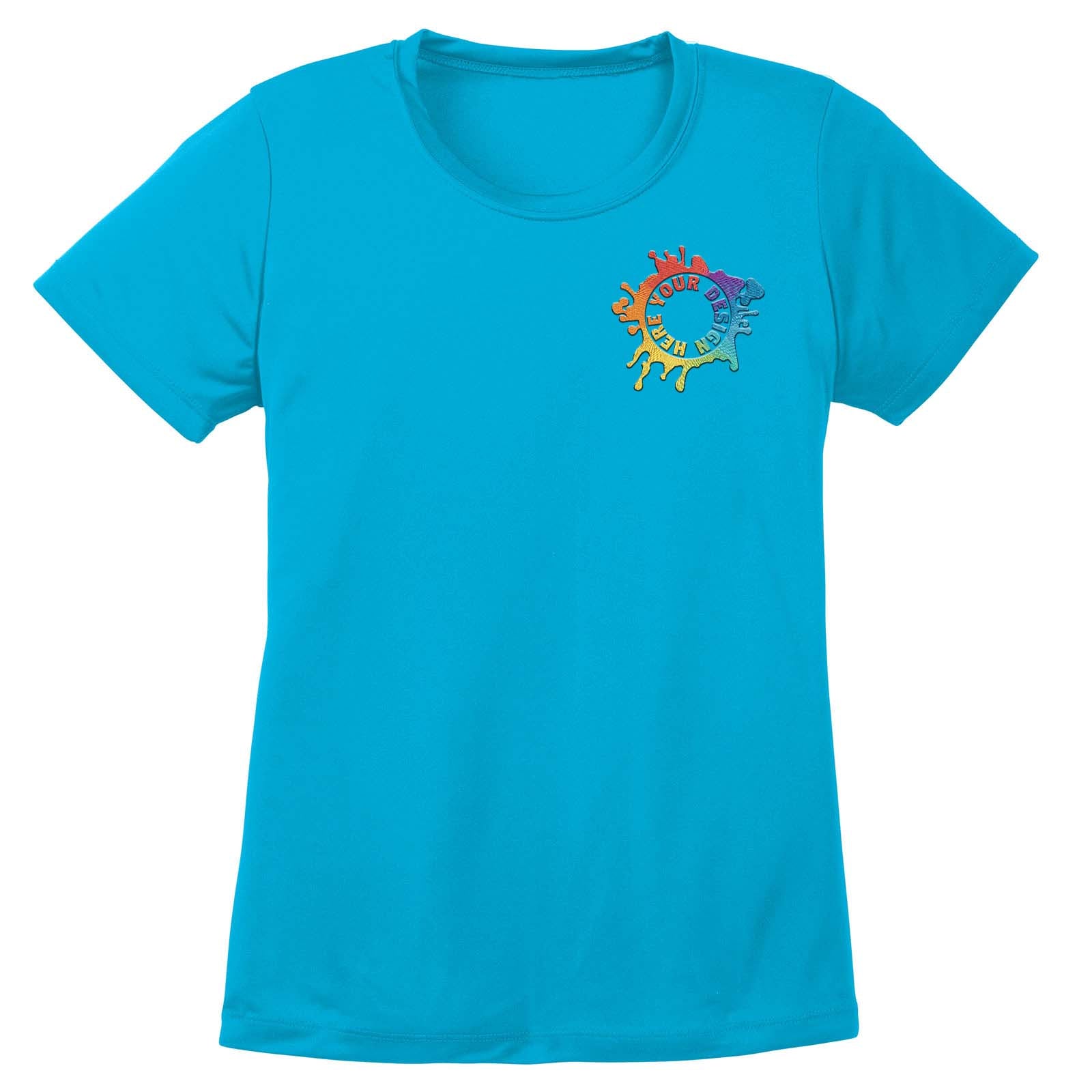 Mato & Hash Women's Performance Polyester T-Shirt Embroidery - Mato & Hash
