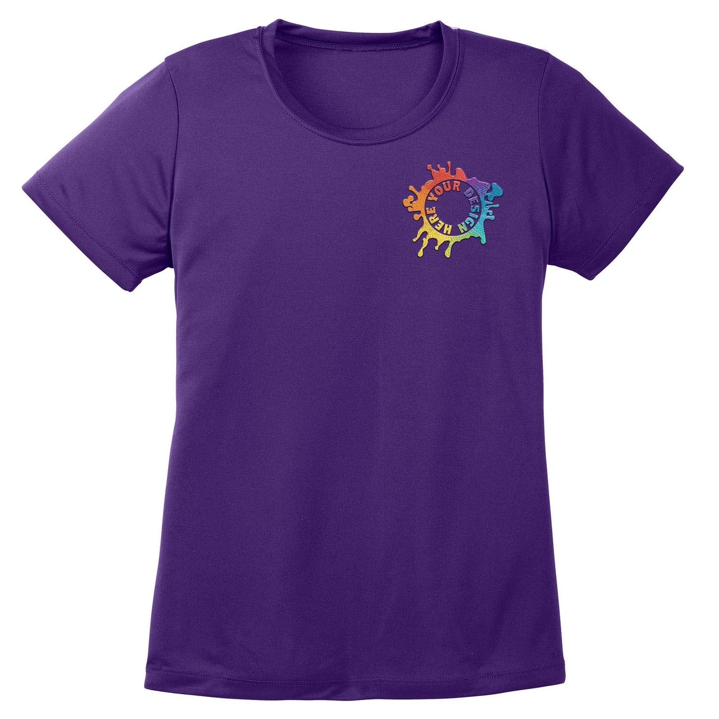 Mato & Hash Women's Performance Polyester T-Shirt Embroidery - Mato & Hash