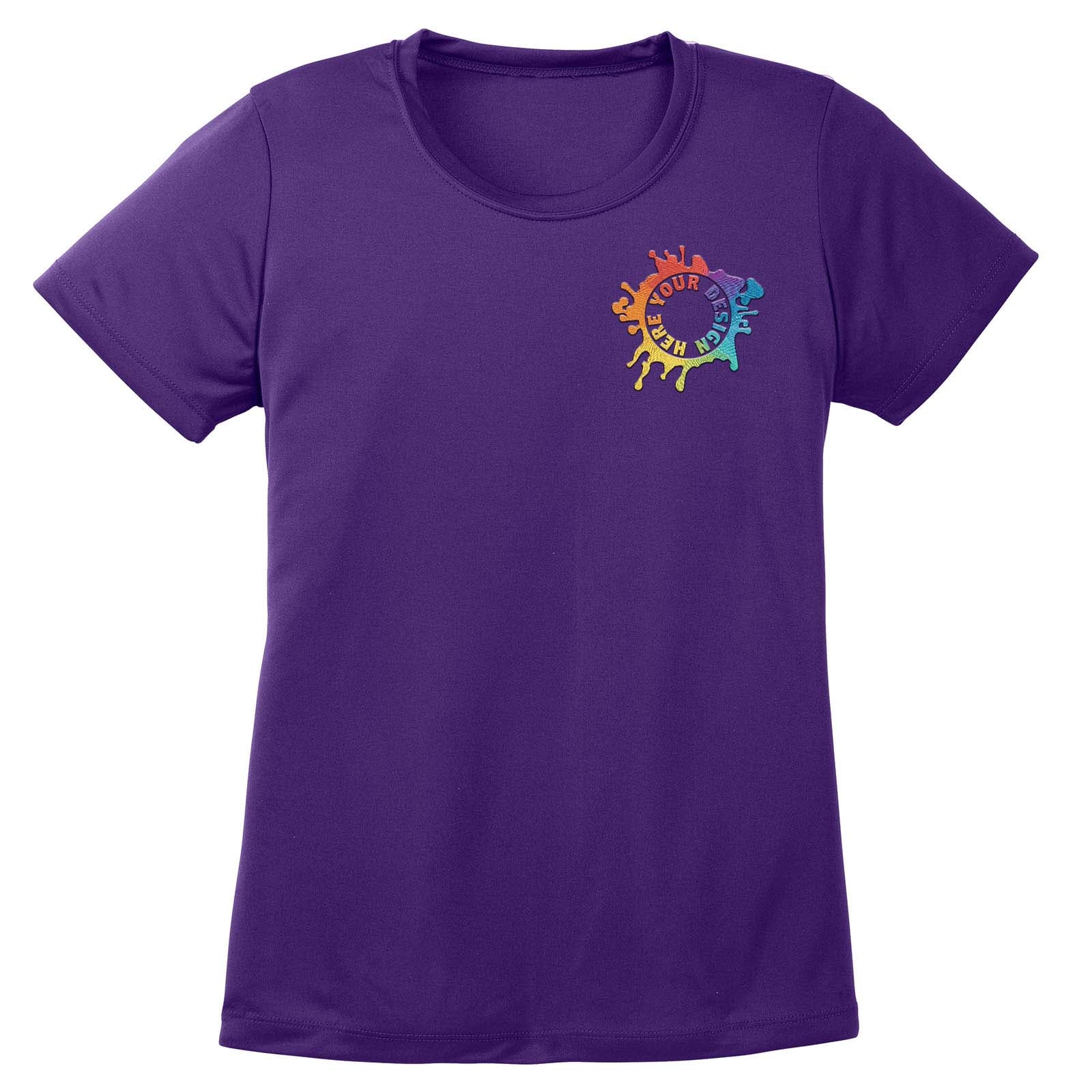 Mato & Hash Women's Performance Polyester T-Shirt Embroidery - Mato & Hash