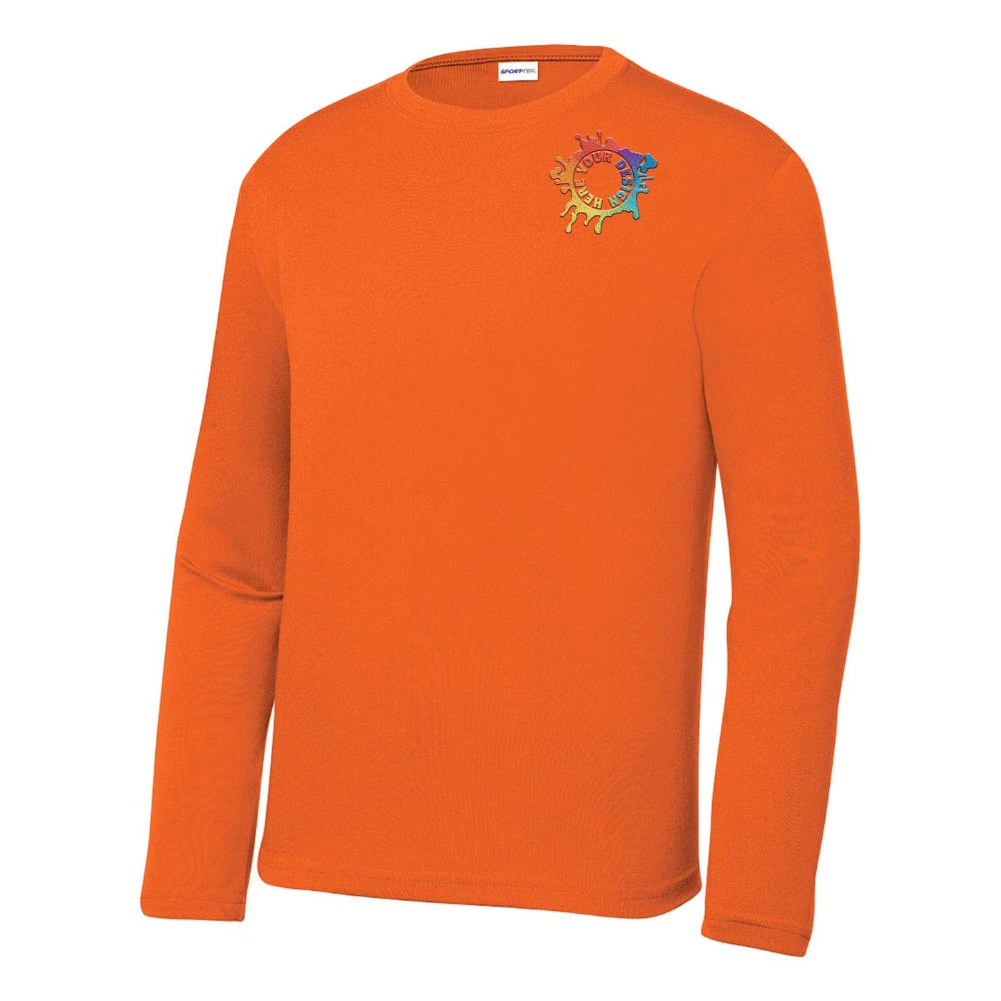 Mato & Hash Youth Unisex Performance Polyester Long Sleeve T-Shirt Embroidery - Mato & Hash