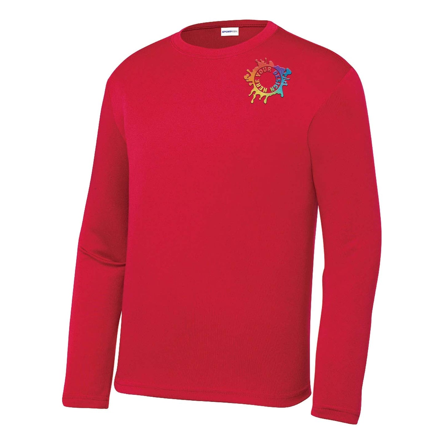 Mato & Hash Youth Unisex Performance Polyester Long Sleeve T-Shirt Embroidery - Mato & Hash