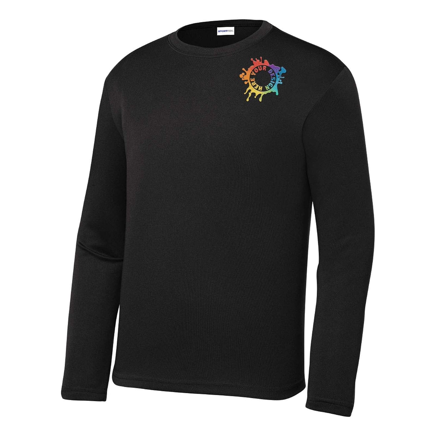 Mato & Hash Youth Unisex Performance Polyester Long Sleeve T-Shirt Embroidery - Mato & Hash