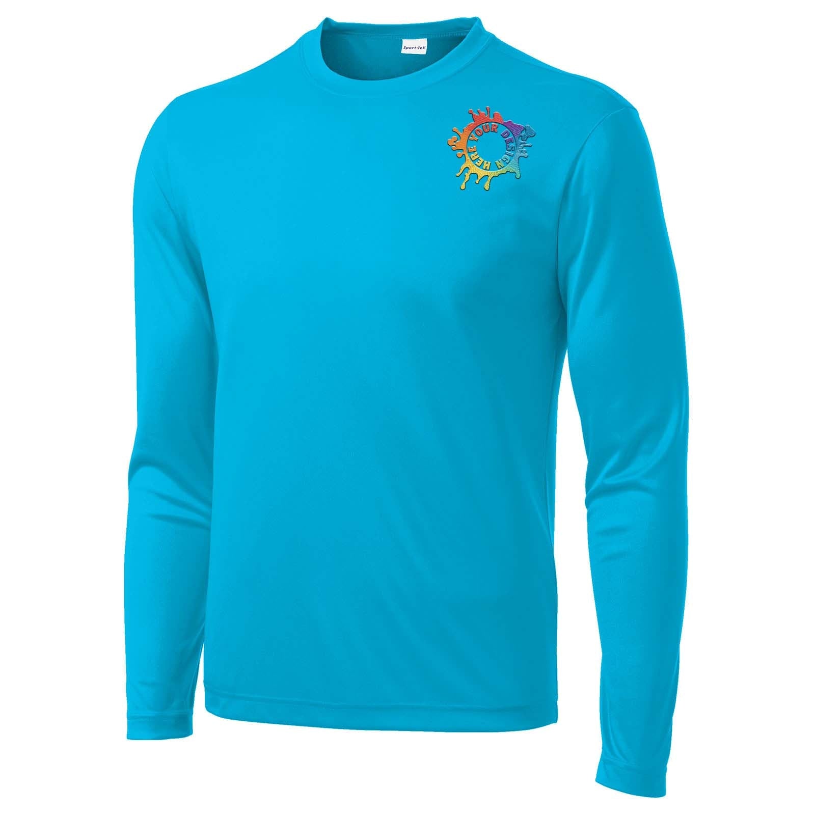 Mato & Hash Youth Unisex Performance Polyester Long Sleeve T-Shirt Embroidery - Mato & Hash
