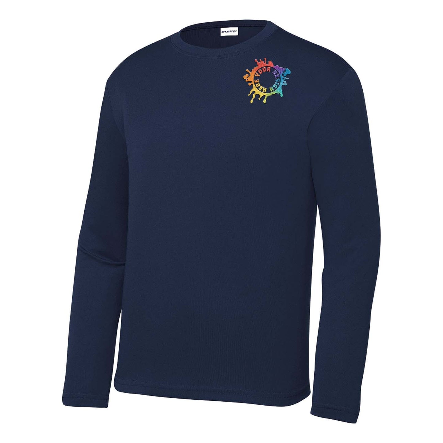 Mato & Hash Youth Unisex Performance Polyester Long Sleeve T-Shirt Embroidery - Mato & Hash