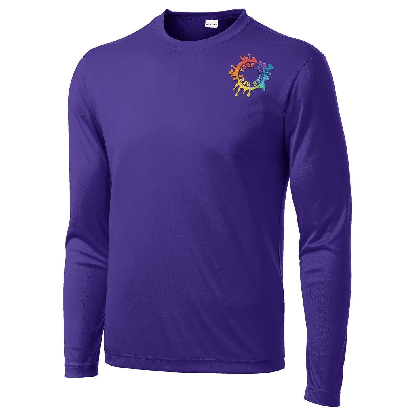Mato & Hash Youth Unisex Performance Polyester Long Sleeve T-Shirt Embroidery - Mato & Hash