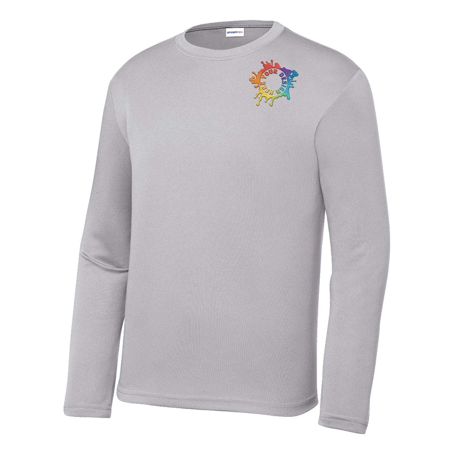 Mato & Hash Youth Unisex Performance Polyester Long Sleeve T-Shirt Embroidery - Mato & Hash