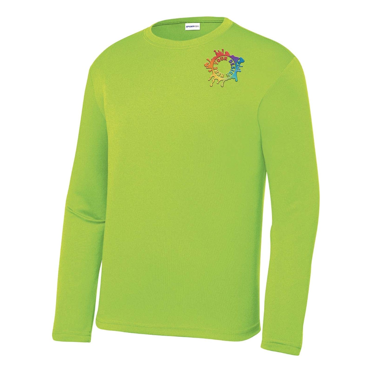 Mato & Hash Youth Unisex Performance Polyester Long Sleeve T-Shirt Embroidery - Mato & Hash