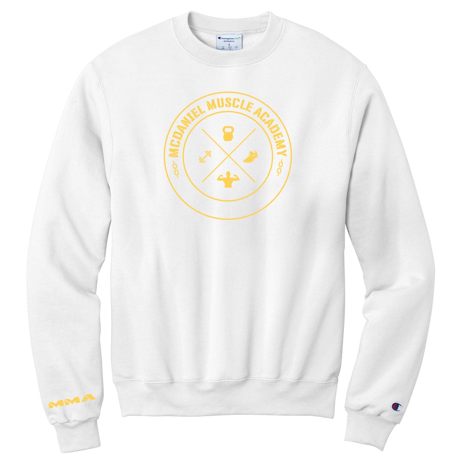 McDaniel Muscle Academy Champion Powerblend Cotton/Polyester Men's Crewneck Sweatshirt Printed - Mato & Hash