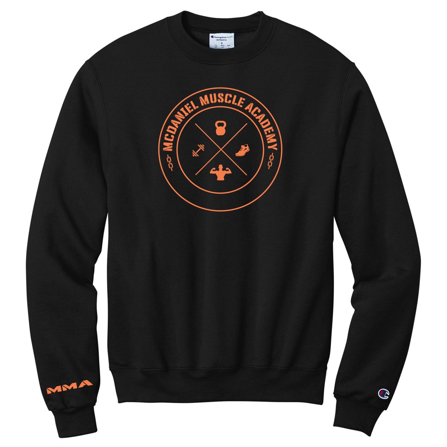 McDaniel Muscle Academy Champion Powerblend Cotton/Polyester Men's Crewneck Sweatshirt Printed - Mato & Hash