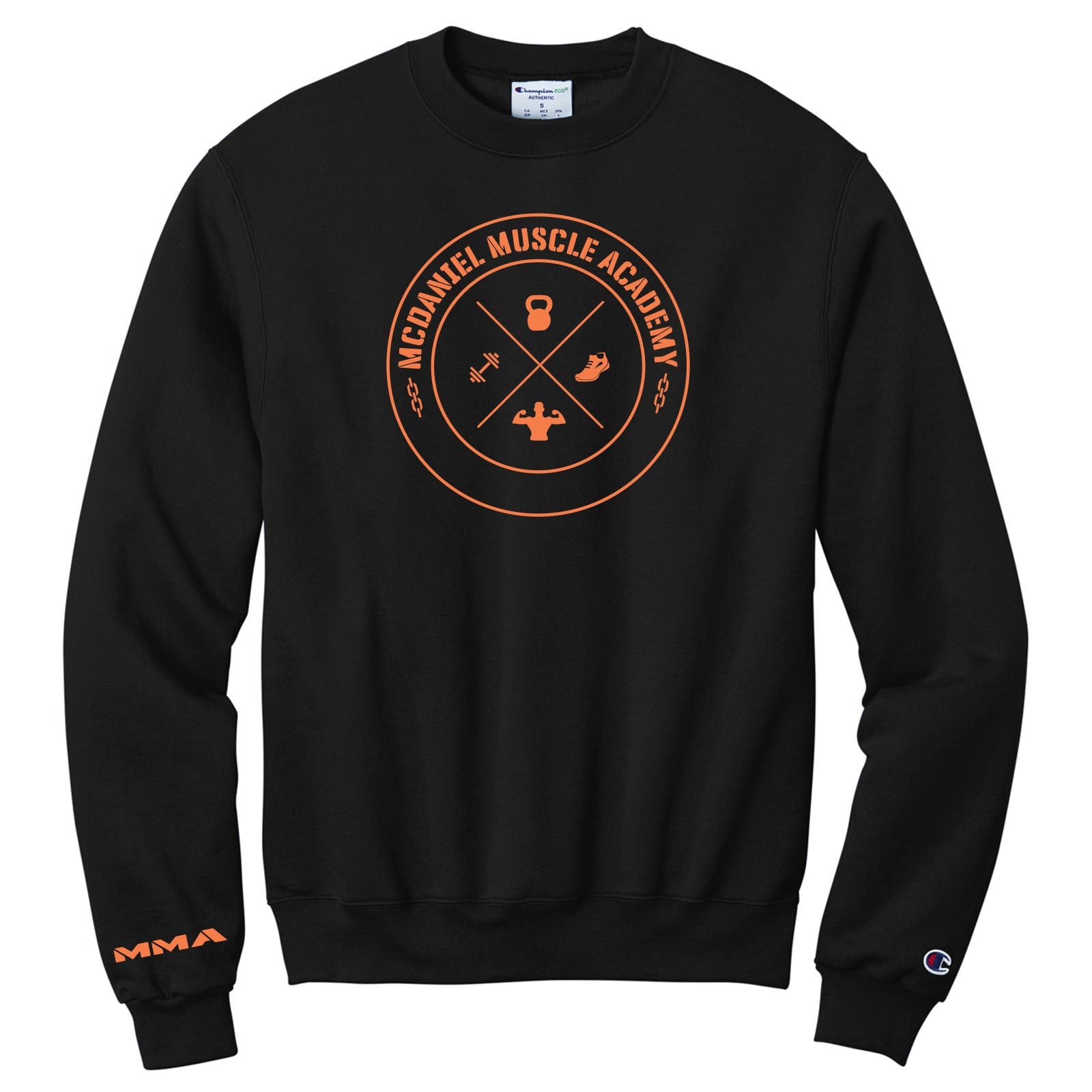 McDaniel Muscle Academy Champion Powerblend Cotton/Polyester Men's Crewneck Sweatshirt Printed - Mato & Hash