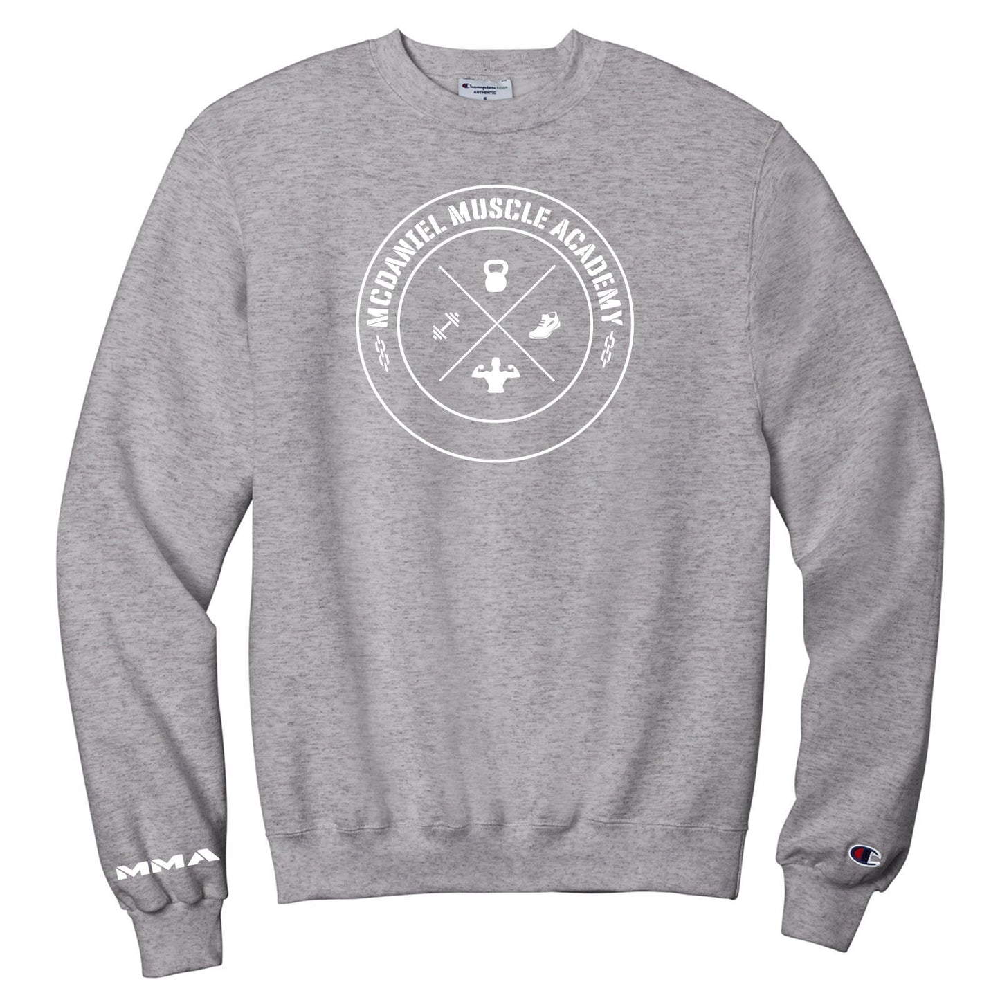 McDaniel Muscle Academy Champion Powerblend Cotton/Polyester Men's Crewneck Sweatshirt Printed - Mato & Hash
