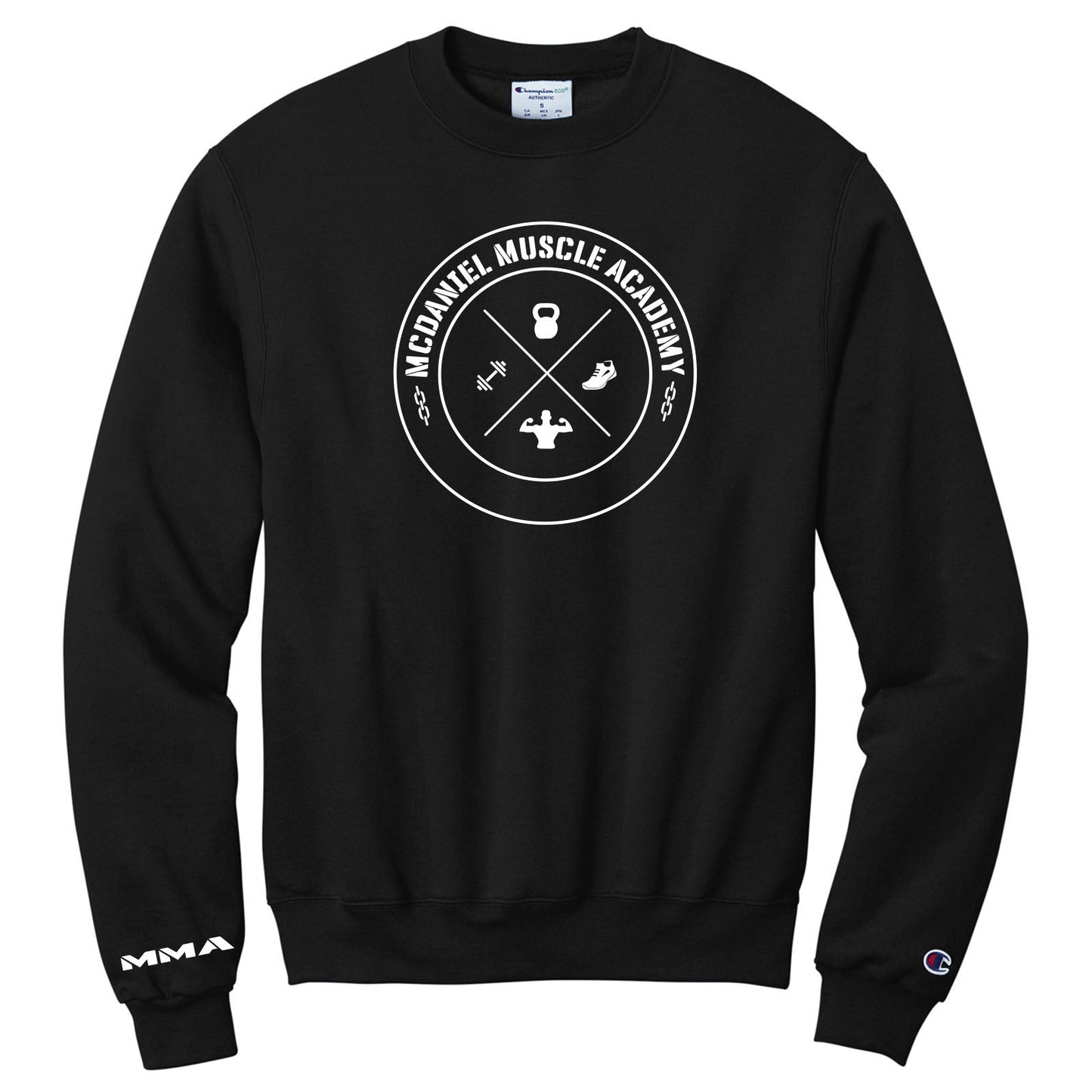McDaniel Muscle Academy Champion Powerblend Cotton/Polyester Men's Crewneck Sweatshirt Printed - Mato & Hash