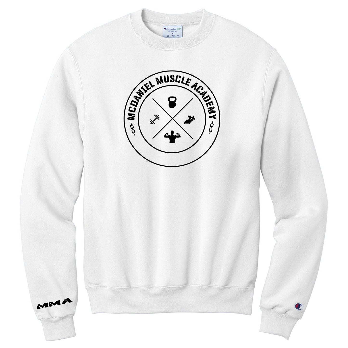 McDaniel Muscle Academy Champion Powerblend Cotton/Polyester Men's Crewneck Sweatshirt Printed - Mato & Hash