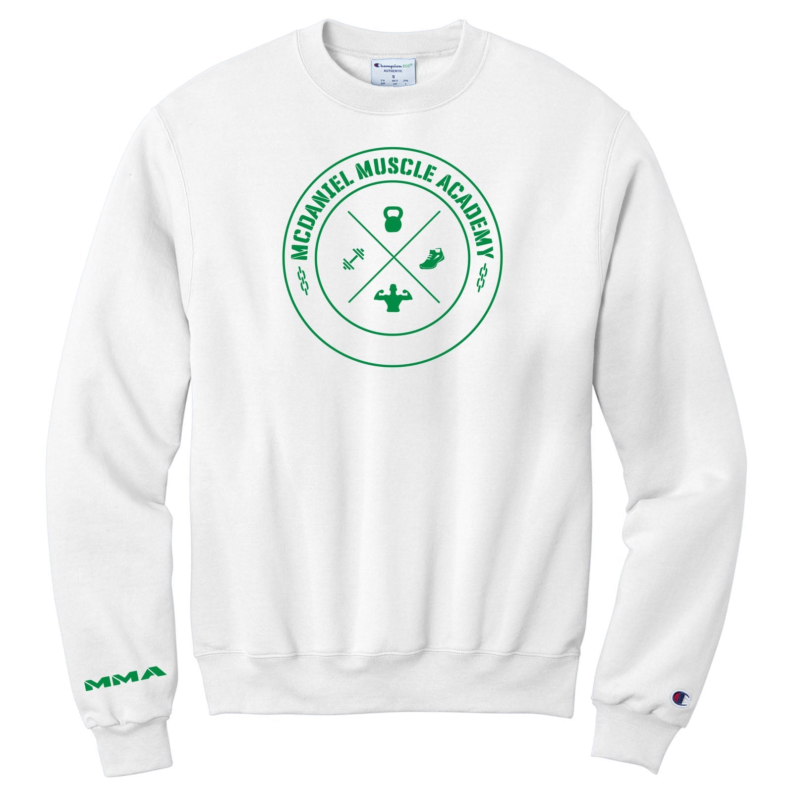 McDaniel Muscle Academy Champion Powerblend Cotton/Polyester Men's Crewneck Sweatshirt Printed - Mato & Hash