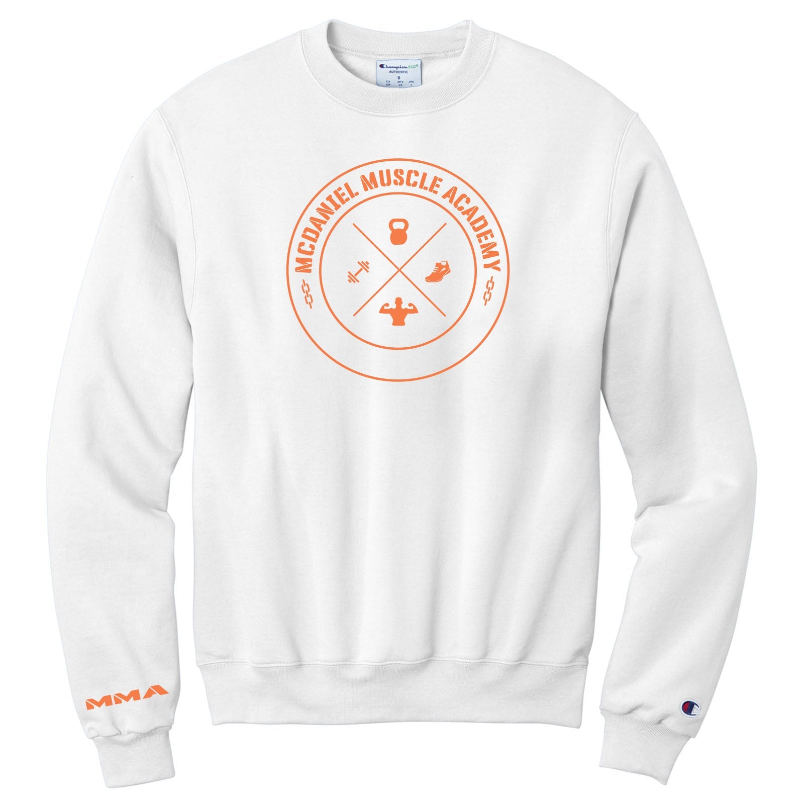 McDaniel Muscle Academy Champion Powerblend Cotton/Polyester Men's Crewneck Sweatshirt Printed - Mato & Hash