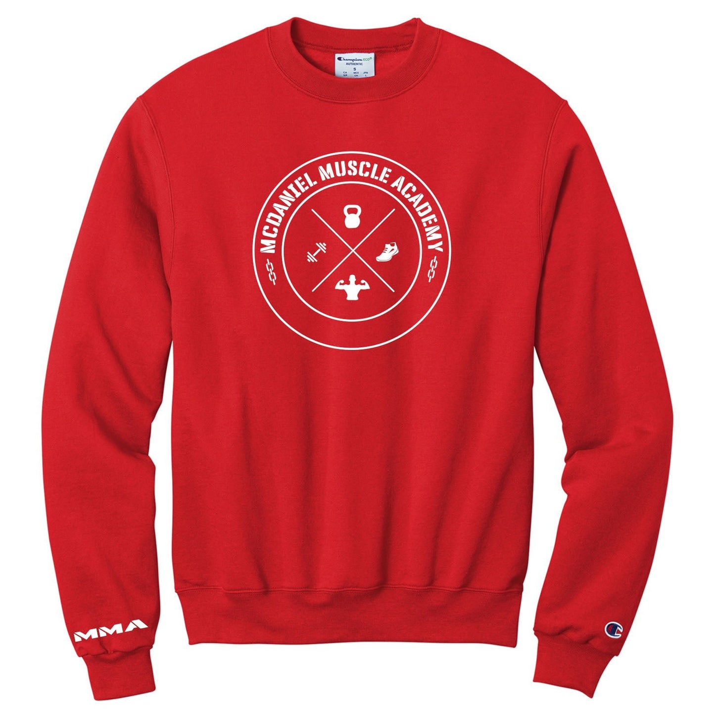 McDaniel Muscle Academy Champion Powerblend Cotton/Polyester Men's Crewneck Sweatshirt Printed - Mato & Hash