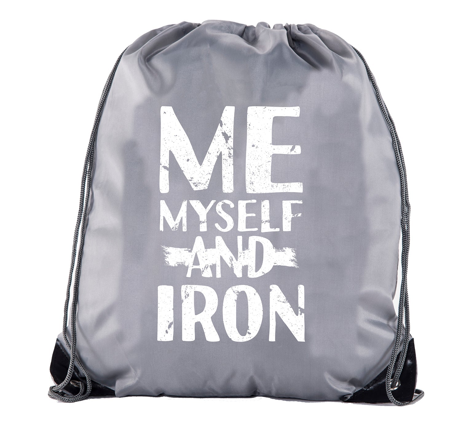 Me, Myself and Iron Polyester Drawstring Bag - Mato & Hash