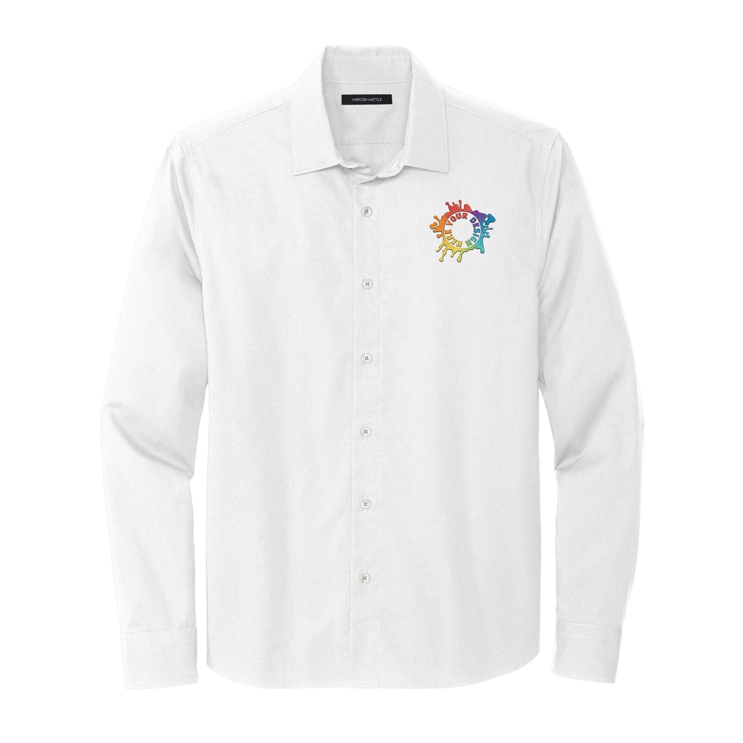 MERCER+METTLE™ Long Sleeve Stretch Woven Shirt Embroidery - Mato & Hash