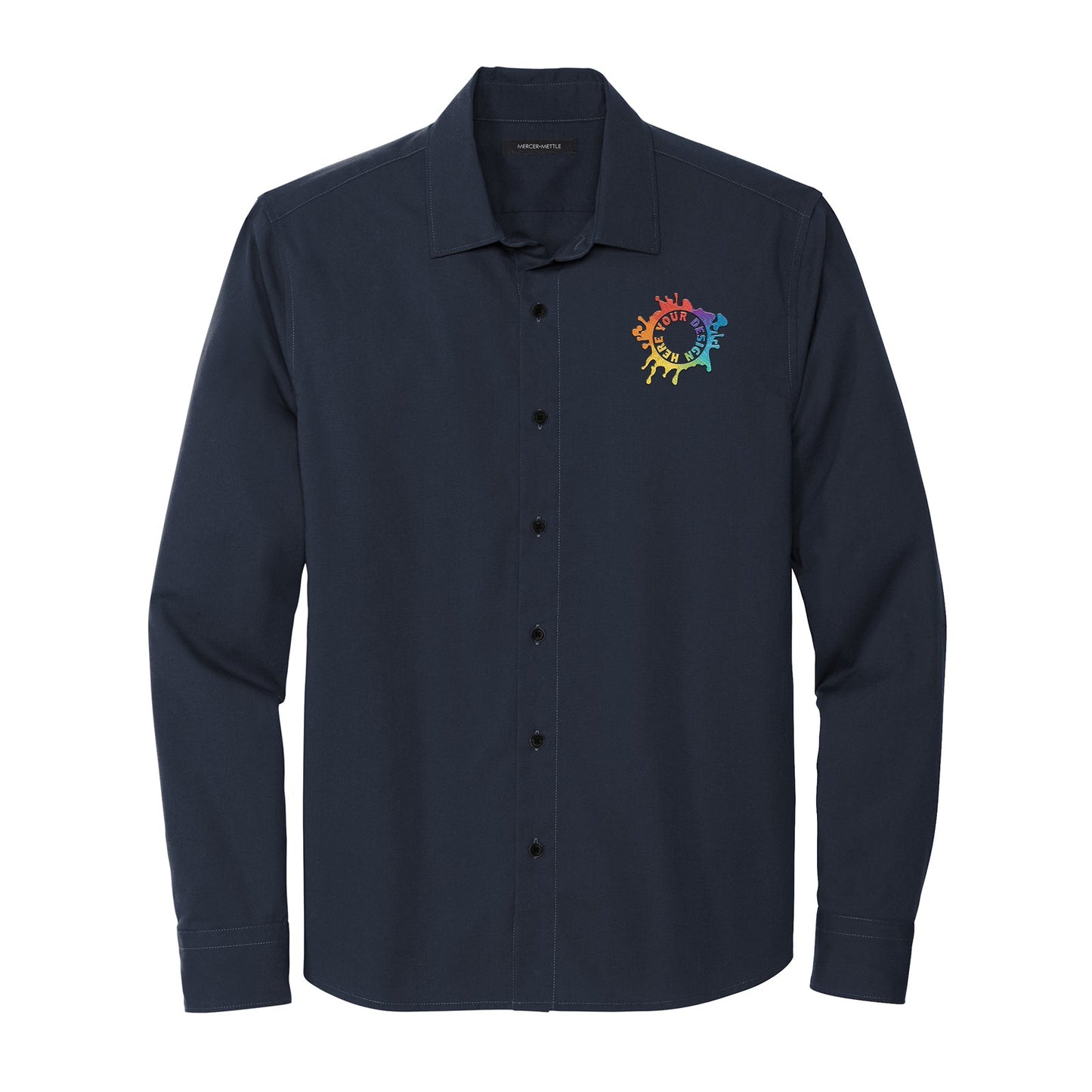 MERCER+METTLE™ Long Sleeve Stretch Woven Shirt Embroidery - Mato & Hash