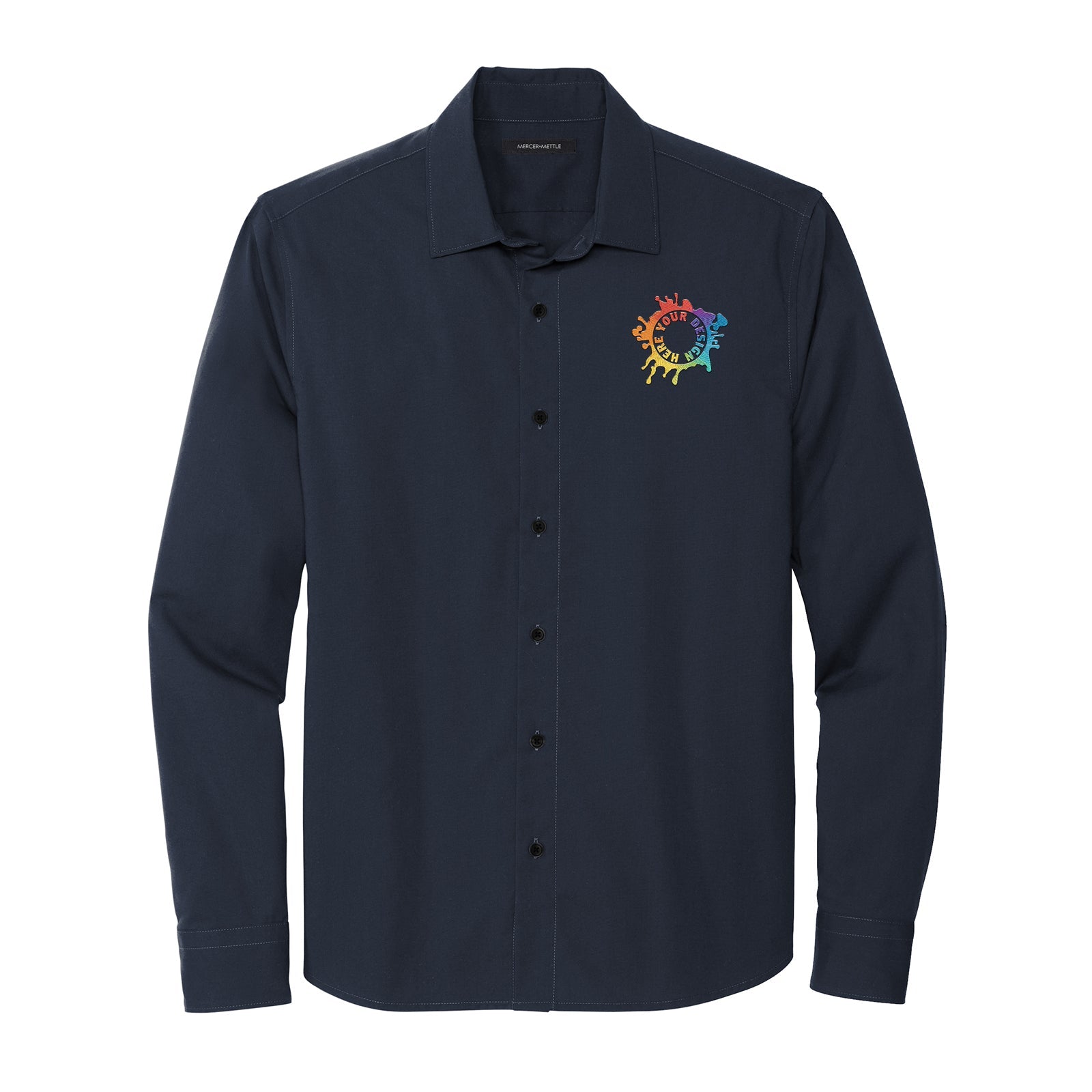 MERCER+METTLE™ Long Sleeve Stretch Woven Shirt Embroidery - Mato & Hash