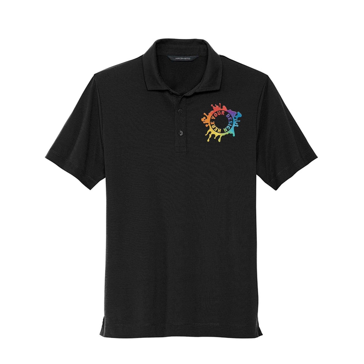 Mercer+Mettle Men's Polyester/Spandex Stretch Jersey Polo T-Shirt Embroidery - Mato & Hash