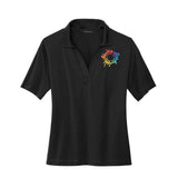 Mercer+Mettle Women's Polyester/Spandex Stretch Jersey Polo T-Shirt Embroidery - Mato & Hash