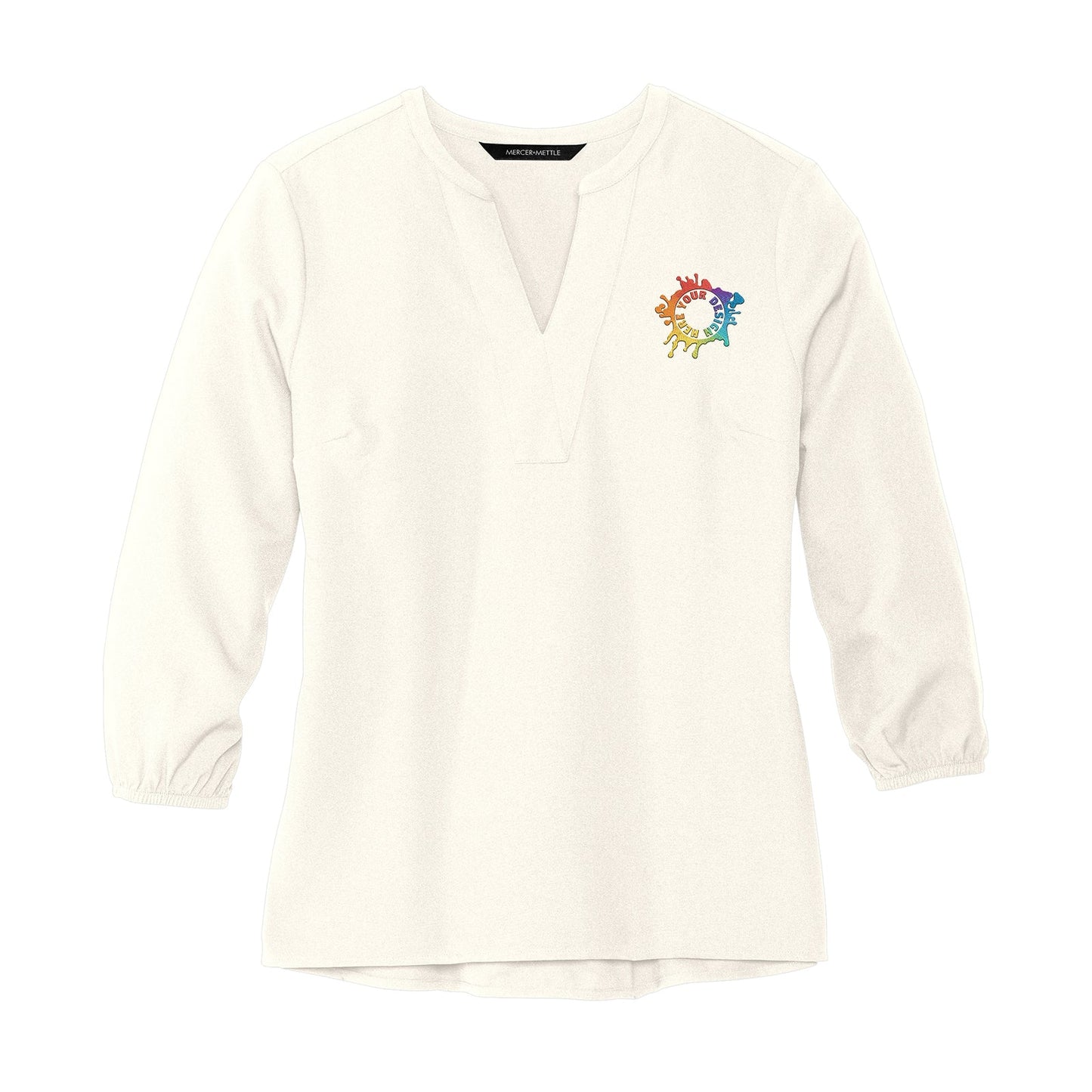 MERCER+METTLE™ Women's Stretch Crepe 3/4-Sleeve Blouse Embroidery - Mato & Hash