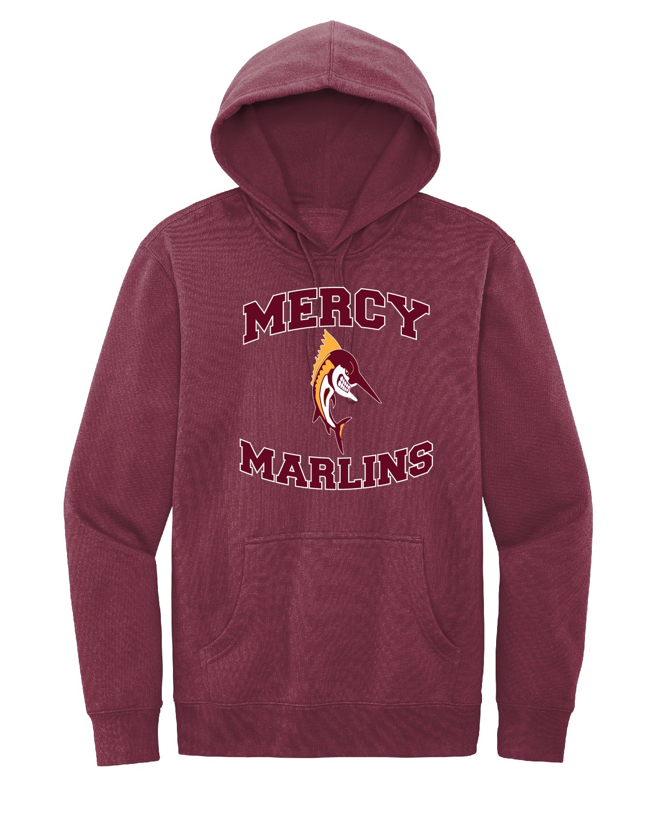 Mercy High School Cotton/Polyester Fleece Hooded Sweatshirt Embroidery - Mato & Hash